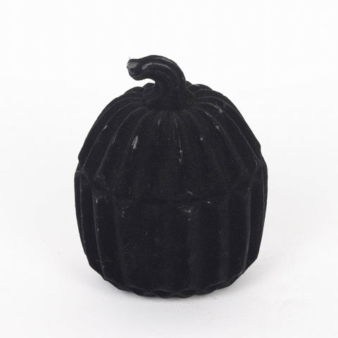 3.375*4.375'' Black Flocking Pumpkin Décor
