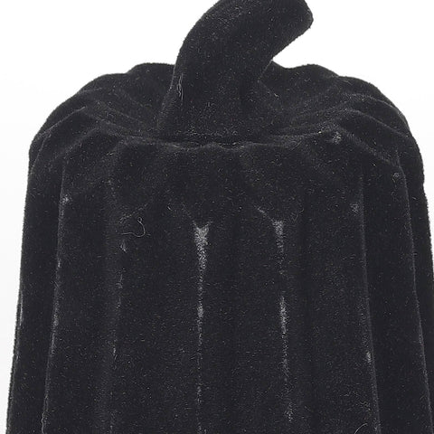 3.0*4.5'' Black Flocking Pumpkin Décor