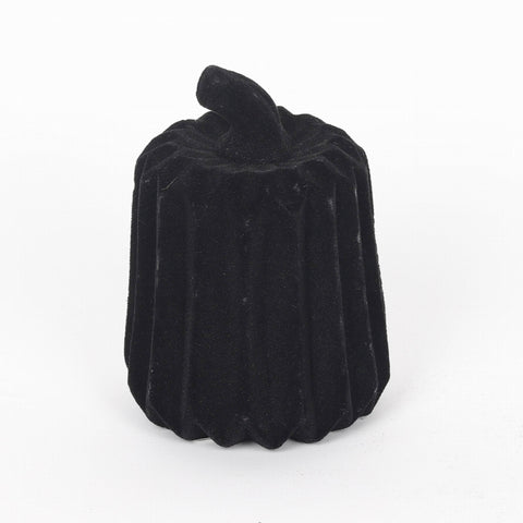 3.0*4.5'' Black Flocking Pumpkin Décor