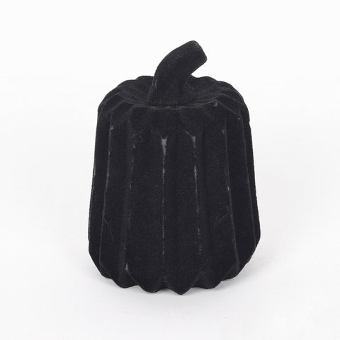 3.0*4.5'' Black Flocking Pumpkin Décor