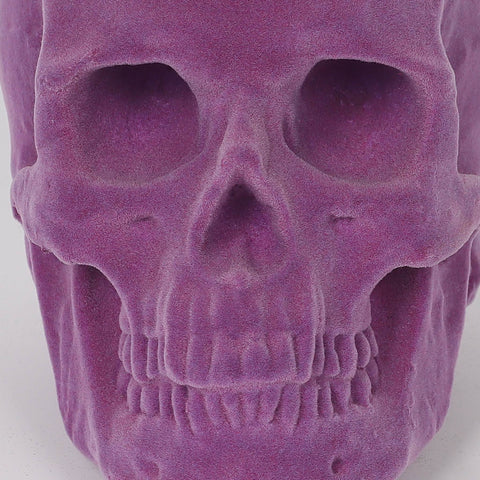 5.75*4.5*5.75''Purple Flocking Skull Décor