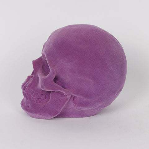 5.75*4.5*5.75''Purple Flocking Skull Décor