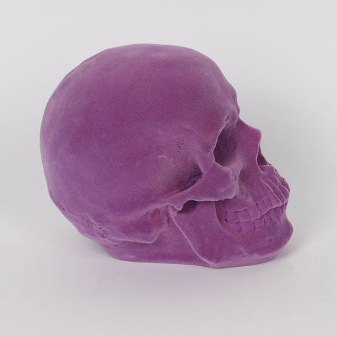 5.75*4.5*5.75''Purple Flocking Skull Décor