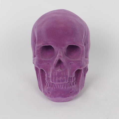 5.75*4.5*5.75''Purple Flocking Skull Décor