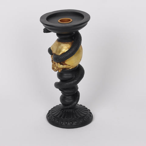 4*9''Gold Skull Head Candle Holder Décor