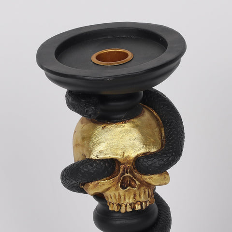 4*9''Gold Skull Head Candle Holder Décor