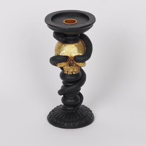 4*9''Gold Skull Head Candle Holder Décor