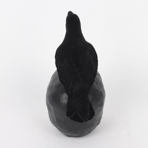 7.75*3.75*8.0''Black Resin Skull Décor W/Crow