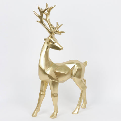 17.75 In Polyresin Standing Deer Tabletop Décor