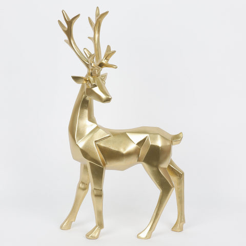 17.75 In Polyresin Standing Deer Tabletop Décor