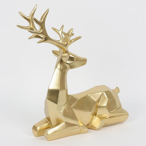12 In Polyresin Sitting Deer Tabletop Décor