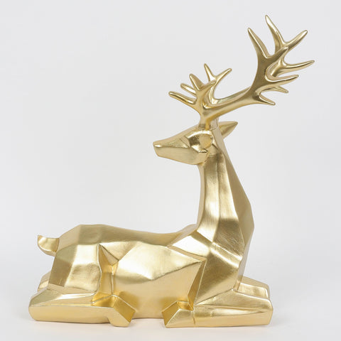 12 In Polyresin Sitting Deer Tabletop Décor