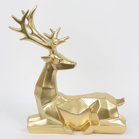12 In Polyresin Sitting Deer Tabletop Décor
