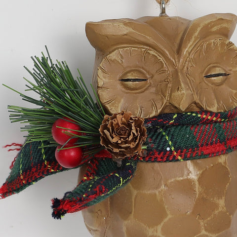 Christmas Resin Owl Ornament