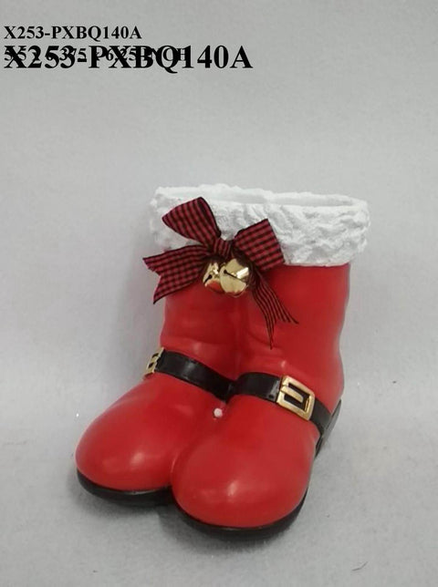Christmas RESIN SANTA BOOTS decor