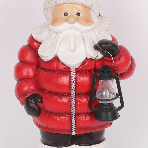 Christmas Resin Santa W/ Led Décor