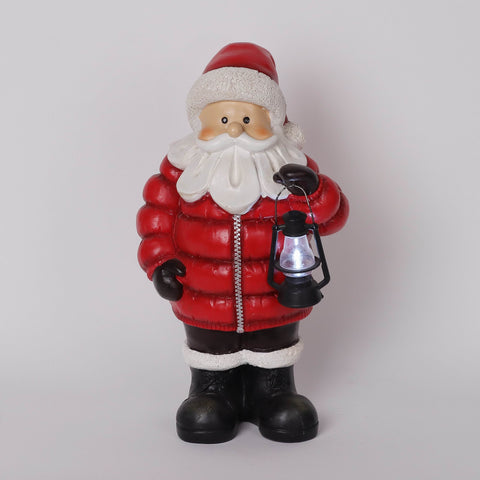 Christmas Resin Santa W/ Led Décor