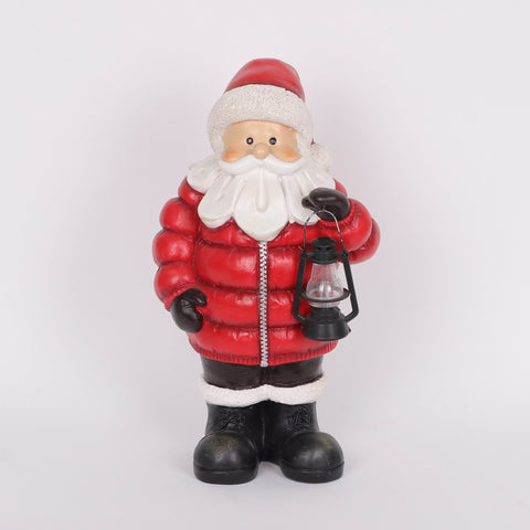 Christmas Resin Santa W/ Led Décor