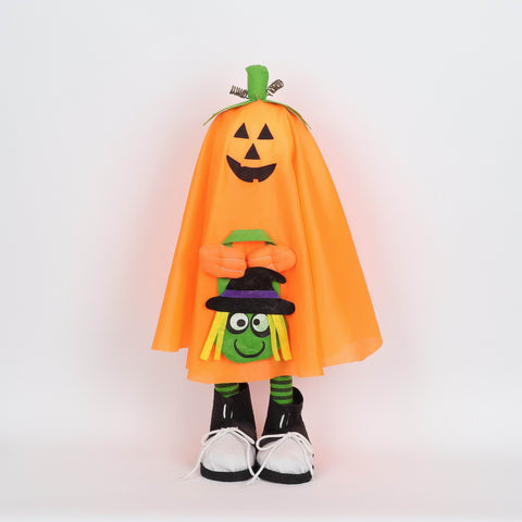 24"H Halloween Fabric Ghost Pumpkin
