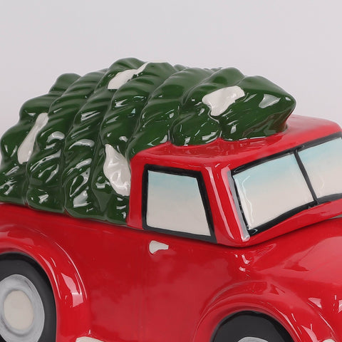 Christmas Ceramic Truck W/ Tree