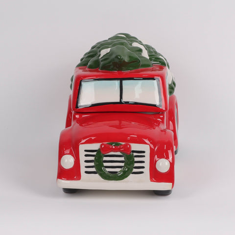 Christmas Ceramic Truck W/ Tree