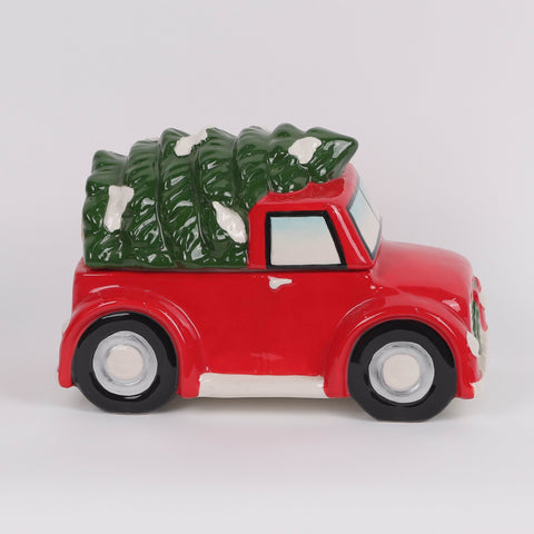 Christmas Ceramic Truck W/ Tree