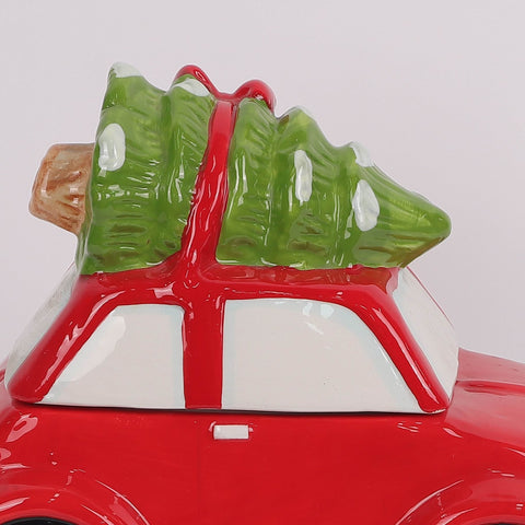 Christmas Ceramic Car W/ Tree