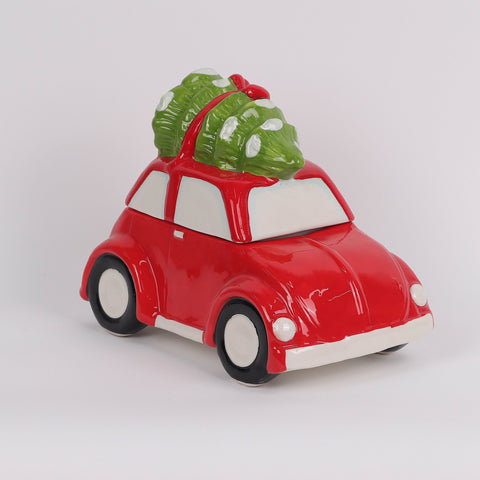 Christmas Ceramic Car W/ Tree