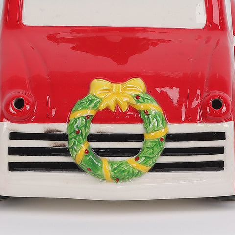 Christmas Ceramic Car W/ Lighted Tree