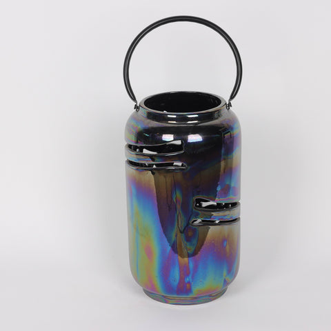 7*12''Electroplated Colorful Ceramic Jar Décor