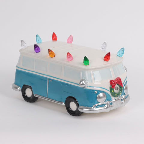 Christmas Ceramic Car W/ Lighted Tree