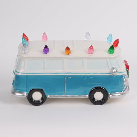 Christmas Ceramic Car W/ Lighted Tree