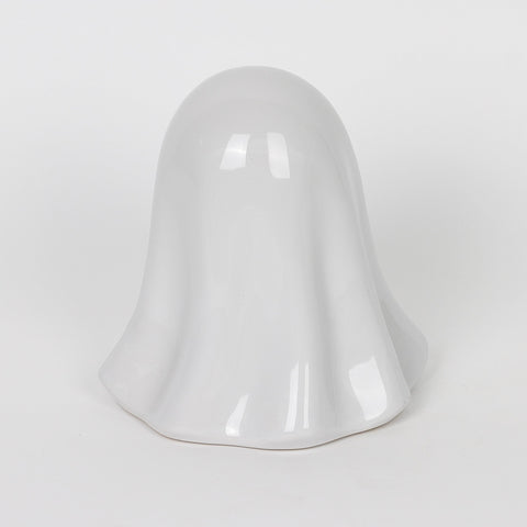 5.25*5.25''White Ceramic Ghost Décor W/Lite