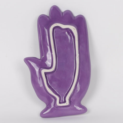 3.5*5.875*0.5''Purple Glove-Shaped Décor
