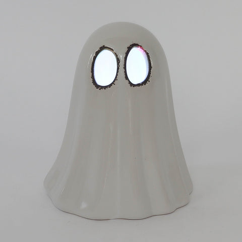 4.2*3.6*4.8'' White Ceramic Ghost Décor