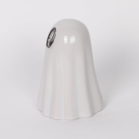 4.2*3.6*4.8'' White Ceramic Ghost Décor
