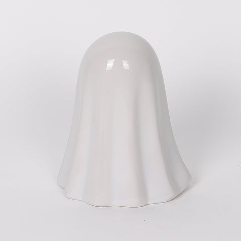 4.2*3.6*4.8'' White Ceramic Ghost Décor