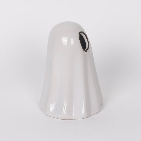 4.2*3.6*4.8'' White Ceramic Ghost Décor
