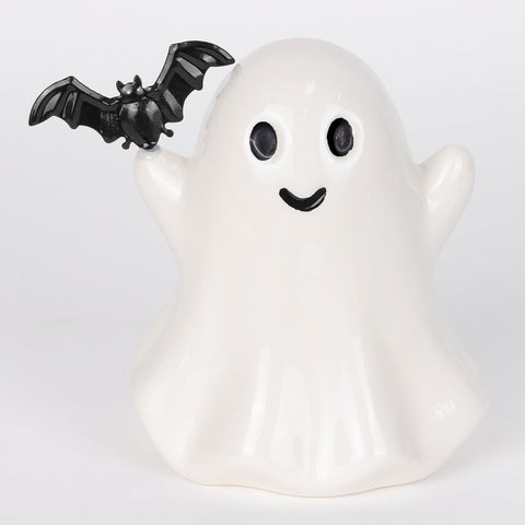 Cute Ceramic Ghost Figurines | Halloween Tabletop Decor | Spooky Ghost Assortment