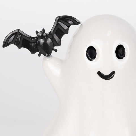 Cute Ceramic Ghost Figurines | Halloween Tabletop Decor | Spooky Ghost Assortment