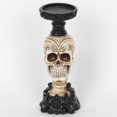 4.0*10.5''Resin Skull Candle Holder Décor