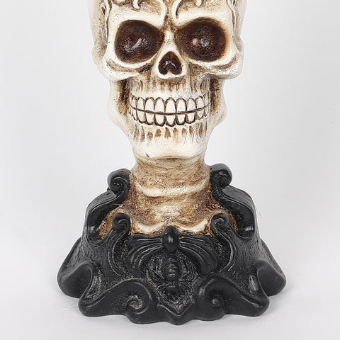 3.75*9.0''Resin Skull Candle Holder Décor