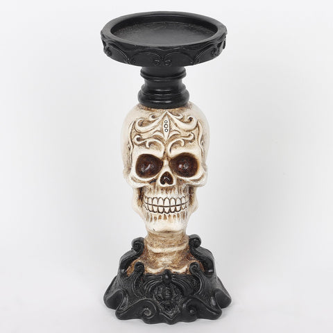 3.75*9.0''Resin Skull Candle Holder Décor