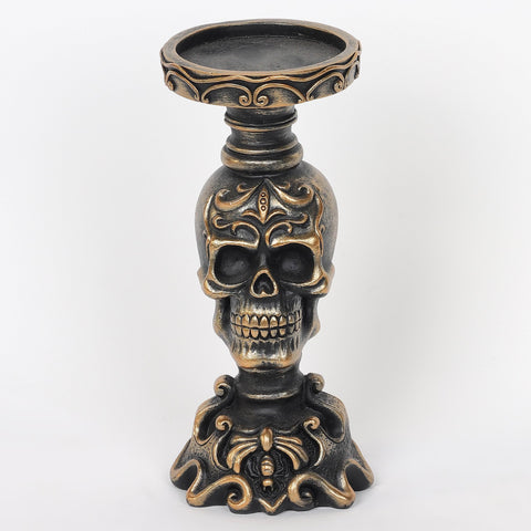 4.0*10.5''Resin Skull Candle Holder Décor