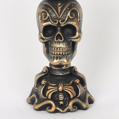 3.75*9.0''Resin Skull Candle Holder Décor