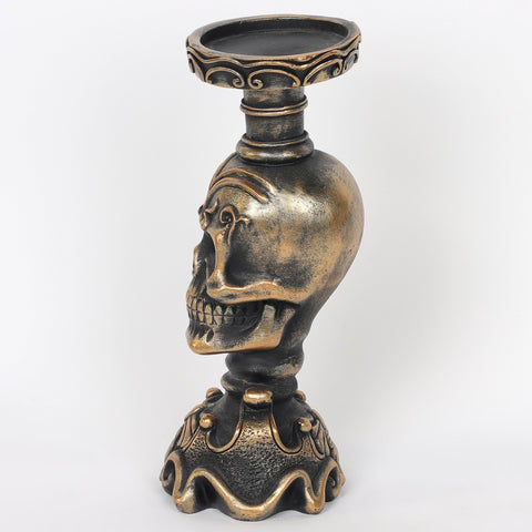 3.5*7.5'' Resin Skull Candle Holder Décor