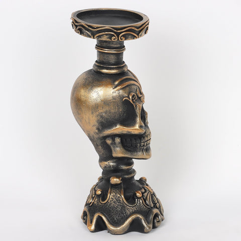 3.5*7.5'' Resin Skull Candle Holder Décor