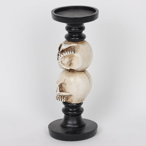 4.0*11.25''Resin Skull Candle Holder Décor