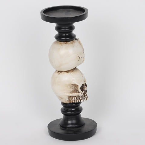 4.0*11.25''Resin Skull Candle Holder Décor
