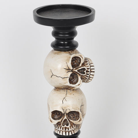 4.0*11.25''Resin Skull Candle Holder Décor